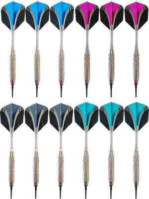 Foto: 12 stuks softtip dartpijlen voor elektronisch dartbord   silver