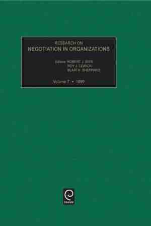 Foto: Research on negotiation in organizations volume 7