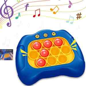 Foto: Pop it game spel fidget toys controller or flop console quick push montessori cube jongens meisjes volwassenen blauw