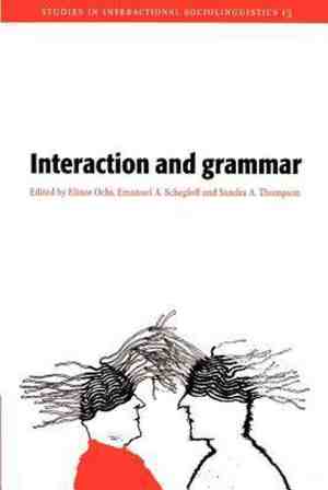 Foto: Studies in interactional sociolinguisticsseries number 13  interaction and grammar