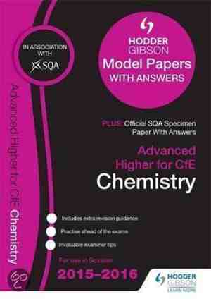 Foto: Advanced higher chemistry 2015 16 sqa specimen and hodder gibson model papers