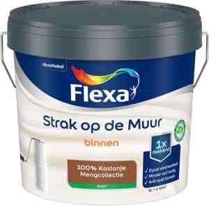 Foto: Flexa   strak op de muur   muurverf   mengcollectie   100 kastanje   5 liter