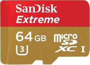Foto: Sandisk extreme micro sd   64 gb   met adapter