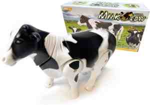 Foto: Speelgoed koe   kan lopen en koeien geluiden maken   interactieve   met bewegende staart   milk cow 25cm incl  batterijen