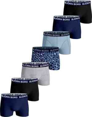 Foto: Bjrn borg boxershort cotton stretch   onderbroeken   boxer   7 stuks   jongens   maat 146 152   blauwzwart