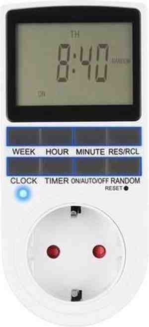 Foto: Qualipro digitale programmeerbare timer aan uit timer digitale tijdschakelaar