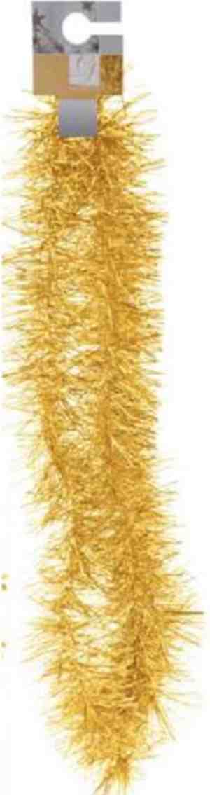 Foto: 6x gouden decoratie folieslingers fijn 180 cm   kerstboom versiering