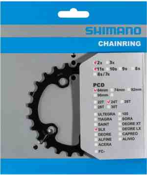 Foto: Kettingblad 36t shimano slx fc m7000 2x11 speed zwart