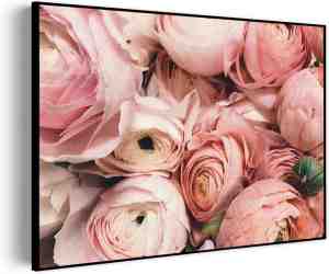 Foto: Akoestisch schilderij roze rozen boeket rechthoek horizontaal basic xxl 150x107 akoestisch paneel akoestische panelen akoestische wanddecoratie akoestisch wandpaneel
