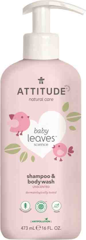 Foto: Attitude baby leaves 2in1 shampoo body geurvrij