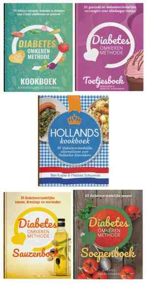 Foto: Diabetes omkeren methode kookboek toetjesboek hollands kookboek sauzenboek soepenboek combinatie aanbieding