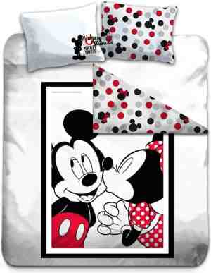 Foto: Disney mickey mouse kiss   dekbedovertrek   lits jumeaux   240 x 220 cm   multi