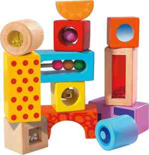 Foto: Eichhorn blokken met geluid 12 stuks vanaf 1 jaar houten speelgoed