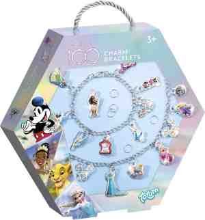 Foto: Disney 100 totum glitter bedel armbandjes maken prinsessen en classics knutselset limited edition jubileumuitgave voor 100 jaar disney cadeautip nieuw