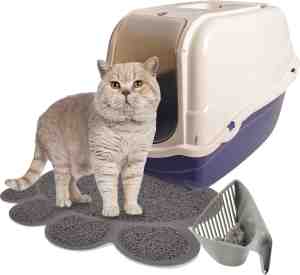 Foto: Maxxpet kattenbakset incl 12kg kattenbakvulling kattenbakschepje en kattenbakmat