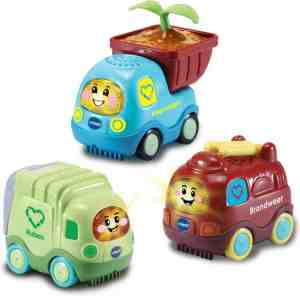 Foto: Vtech toet toet speelgoed autos   eco trio pack nl   educatief speelgoed   brandweer kiepwagen recycletruck   1 tot 5 jaar