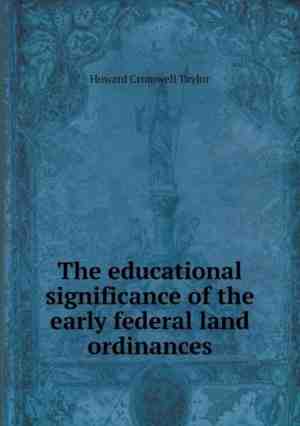 Foto: The educational significance of the early federal land ordinances