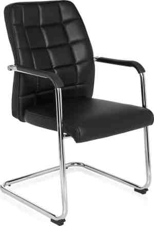 Foto: Hjh office flexo pu   bureaustoel   vergaderstoel   bezoekersstoel   zwart