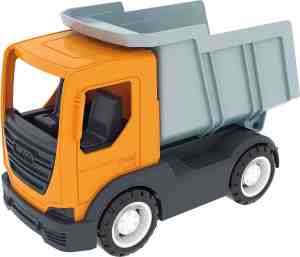Foto: Wader speelgoed kiepwagen oranje 26 cm