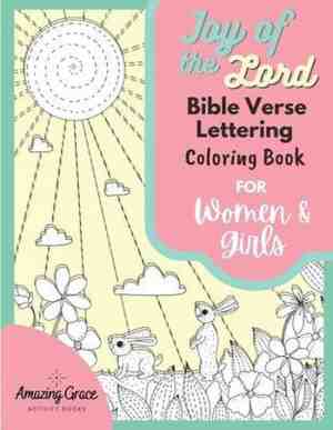 Foto: Joy of the lord bible verse lettering coloring book for women and girls