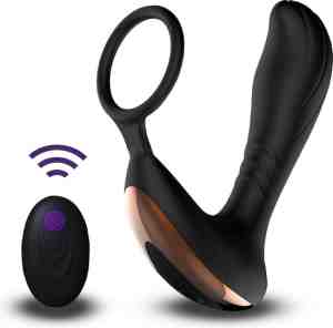 Foto: Prostaat vibrator mannen   anaal dildo stimulator   buttplug met cockring vibrerend   sex toys voor mannen