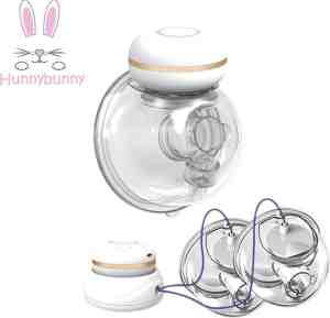 Foto: Hunnybunny dubbele borstkolf elektrisch handsfree kolven   2x 180 ml   12 standen