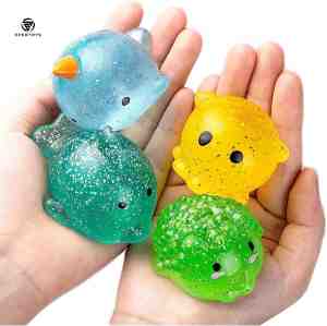 Foto: Evertoys mochi squishy 7x stuks 5cm fidget toys stressballen kinderen squishies meisjes squishy dieren seven