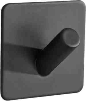 Foto: Eavy handdoekhaakjes zelfklevend zwart   1x zelfklevende haakjes   handdoekhouder   plakhaakjes   wandhaak