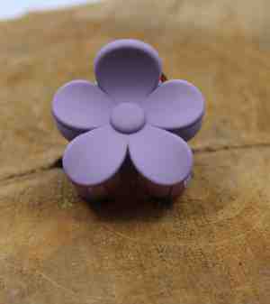 Foto: Haarklem bloem haarknip kinderspeldje meisjes haaraccessoire paars set van 2 knipjes