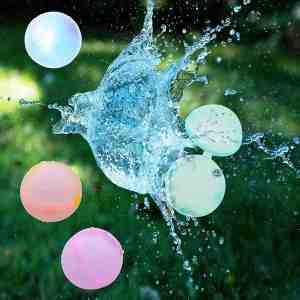 Foto: Herbruikbare waterballonnen incl opbergzak 6 stuks waterbal waterspeelgoed tiktok waterballon voor buiten in het zwembad