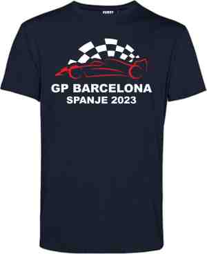 Foto: T shirt gp barcelona 2023 formule 1 fan max verstappen red bull racing supporter navy maat m