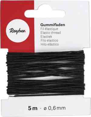 Foto: 2x zwart hobby band elastiek op rol van 5 meter   breedte 06 mm   zelf kledingmondkapjes maken