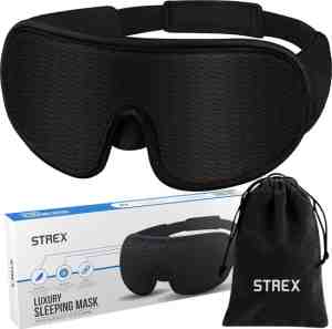 Foto: Strex luxe slaapmasker   3d ergonomisch   100 verduisterend   traagschuim   slaap masker   oog masker