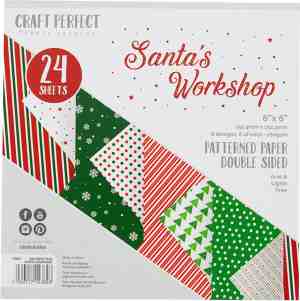 Foto: Craft perfect patroonpapier tweezijdig 15 2x15 2cm kerst 24 vellen 8 designs 