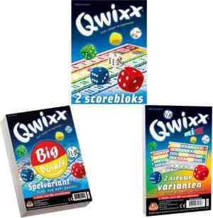 Foto: Spellenbundel   3 stuks   dobbelspel   qwixx scoreblocks qwixx big points qwixx mixx