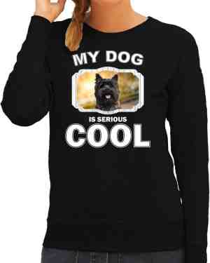 Foto: Cairn terrier honden trui sweater my dog is serious cool zwart dames cairn terriers liefhebber cadeau sweaters s