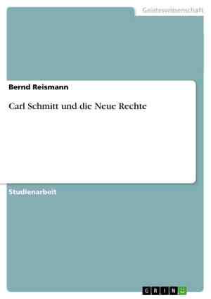 Foto: Carl schmitt und die neue rechte