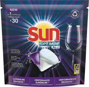 Foto: Sun optimum all in 1 regular capsules 30 vaatwastabletten maandbox