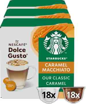 Foto: Starbucks by dolce gusto caramel macchiato capsules   36 koffiecups voor 18 koppen koffie