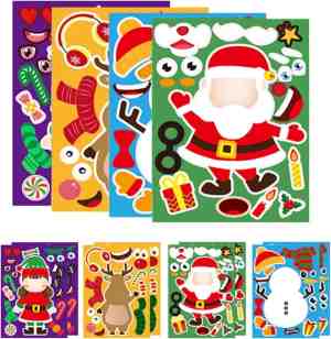 Foto: Sticker pret sticker set kerst 8 stuks 