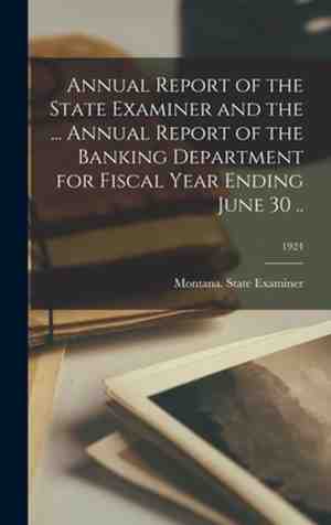 Foto: Annual report of the state examiner and the annual report of the banking department for fiscal year ending june 30 1924