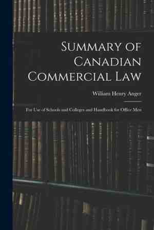 Foto: Summary of canadian commercial law