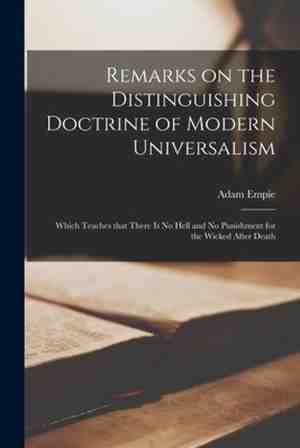 Foto: Remarks on the distinguishing doctrine of modern universalism