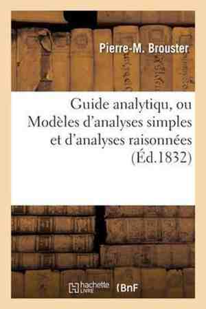 Foto: Guide analytique ou mod les d analyses simples et d analyses raisonn es