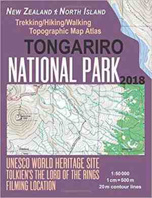 Foto: Travel guide hiking maps for new zealand  tongariro national park trekkinghikingwalking topographic map atlas tolkiens the lord of the rings filming location new zealand north island 1