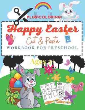 Foto: Happy easter cut and paste workbook for preschool