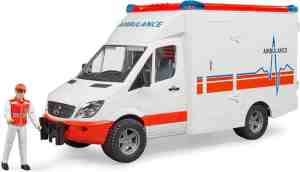 Foto: Bruder   ziekenauto   mercedes sprinter speelgoed ambulance met chauffeur