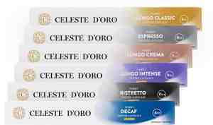 Foto: Celeste doro   koffiecups   nespresso compatibel proefpakket   orintatiepakket   lungo espresso en meer   60 cups