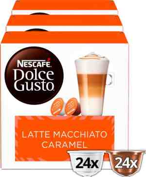 Foto: Nescaf dolce gusto caramel latte macchiato   48 koffiecups voor 24 koppen koffie