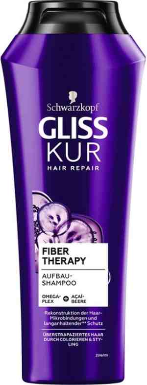 Foto: Schwarzkopf gliss kur   shampoo   fiber therapy   vezel therapy herstellende shampoo   versterkt gericht beschadigd haar   verzorgingsshampoo   versterkt en herstelt de interne haarstructuur